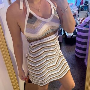 Pink Rose Multicolor Knit Mini Dress